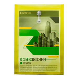 SOBRE PLÁSTICO C/HILO TOTAL OFFICE T/OFICIO VERTICAL AMARILLO