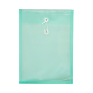 SOBRE PLÁSTICO C/HILO TOTAL OFFICE T/CARTA VERTICAL VERDE