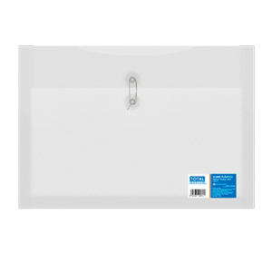 SOBRE PLÁSTICO C/HILO TOTAL OFFICE T/OFICIO HORIZONTAL TRANSPARENTE