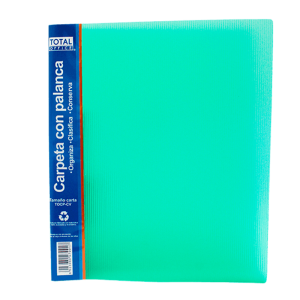 CARPETA C/PALANCA TOTAL OFFICE T/CARTA VERDE