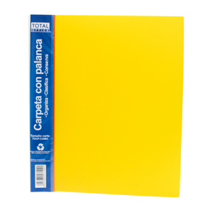 CARPETA C/PALANCA TOTAL OFFICE T/CARTA AMARILLO OPACO