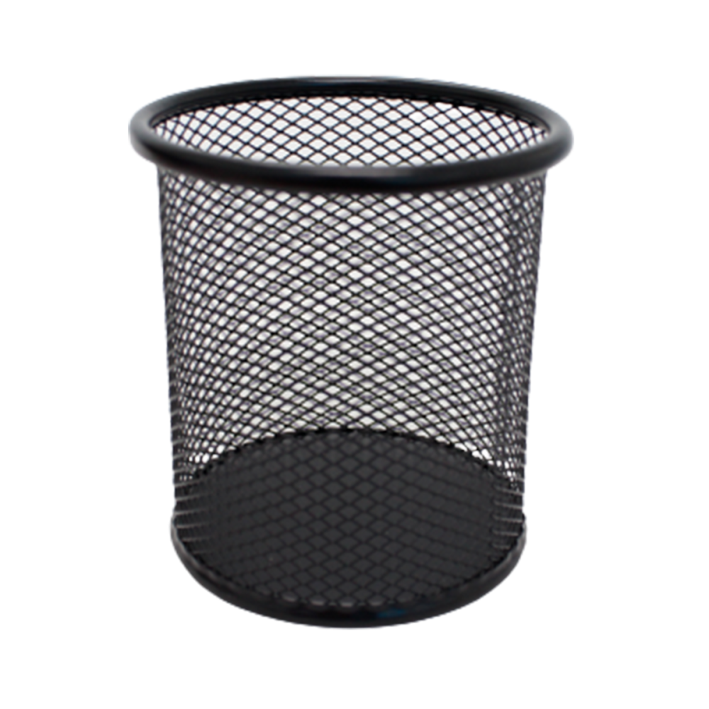 PORTA LAPICES TOTAL OFFICE MALLA METALICA NEGRO TOPLM-01