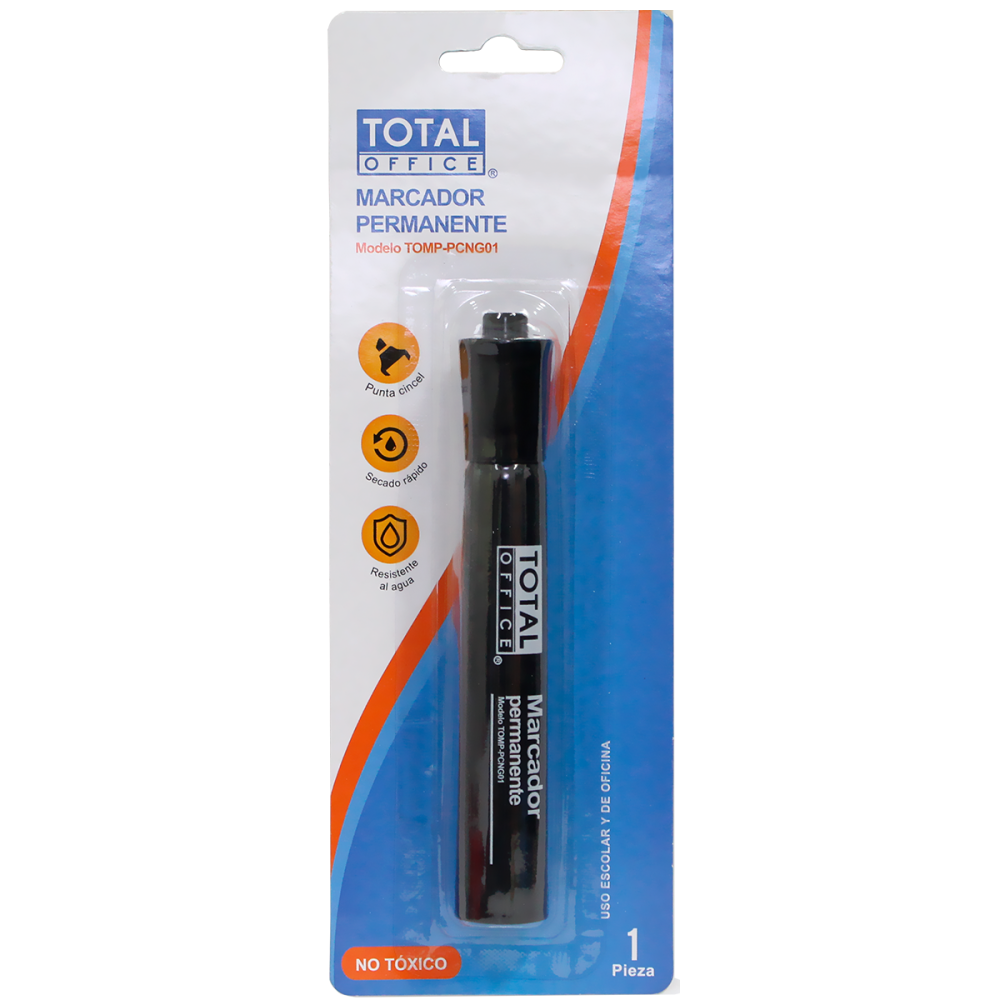 MARCADOR PERMANENTE NEGRO PC BLÍSTER TOTAL OFFICE TOMP-PCNG01 – Total ...