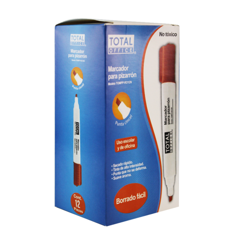 MARCADOR P/PIZARRON BCO P.C. TOTAL OFFICE ROJO C/12 TOMPP-RO12N (L ...