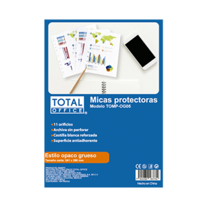 MICA PROTECTORA TOTAL OFFICE OPACO GRUESO C/10 PC